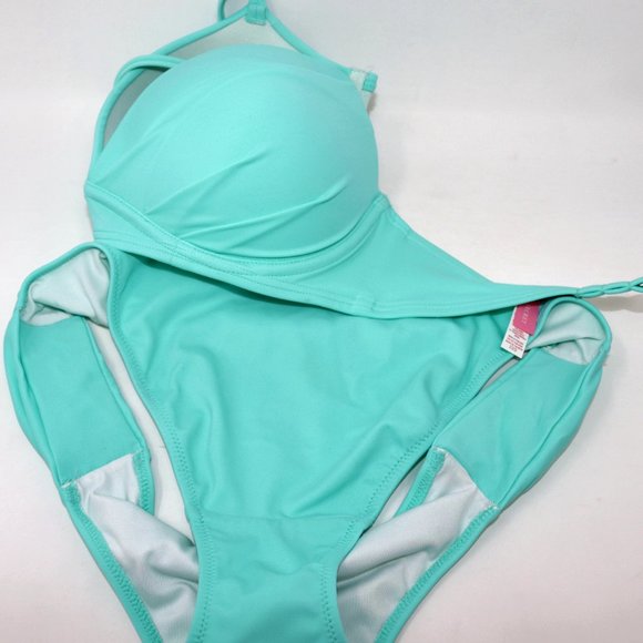 Victoria Secret 32D TOP + BOTTOM Med Knockout Bombshell Angel Convertible Bikini - Picture 10 of 11